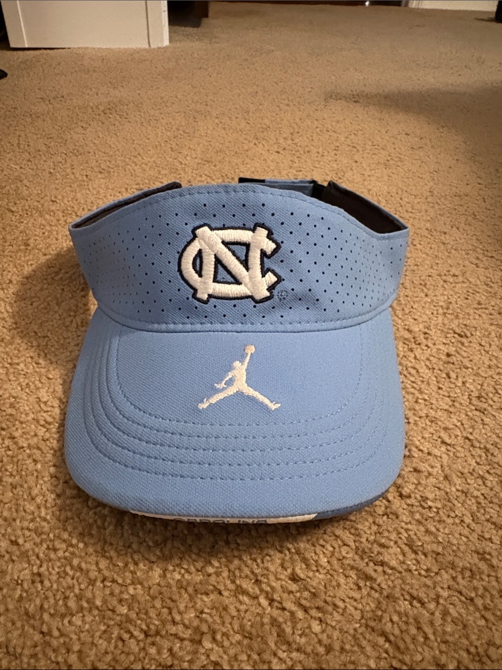Jordan Light Blue UNC Embroidered Visor